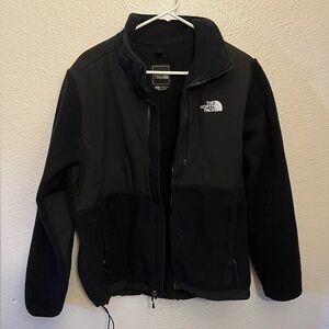 The North Face Black Fleece Jacket with Woven Panel